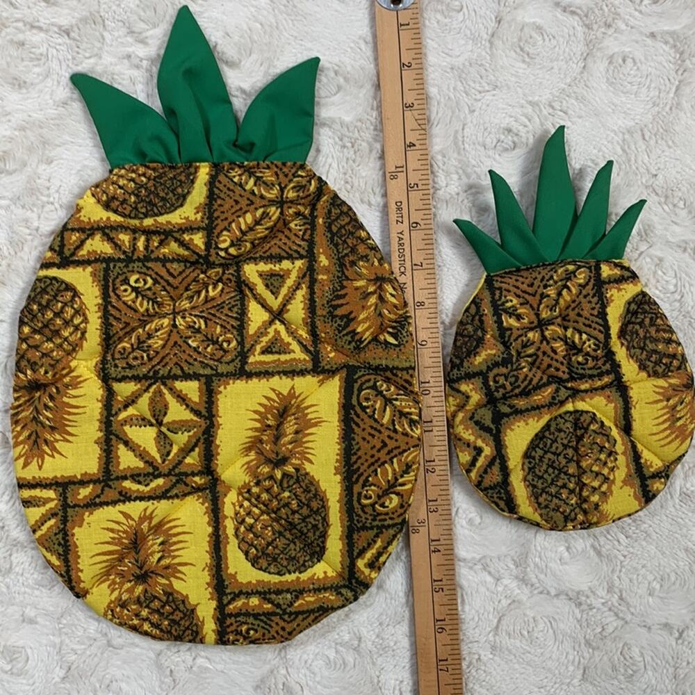 Vintage Polynesian Pineapple Hot Pad and Placemat Made In Hawaii - Picture 6 of 6